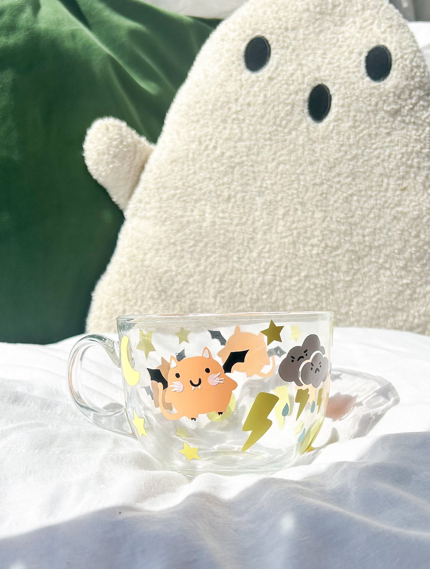 Cat Bat Glass Mug