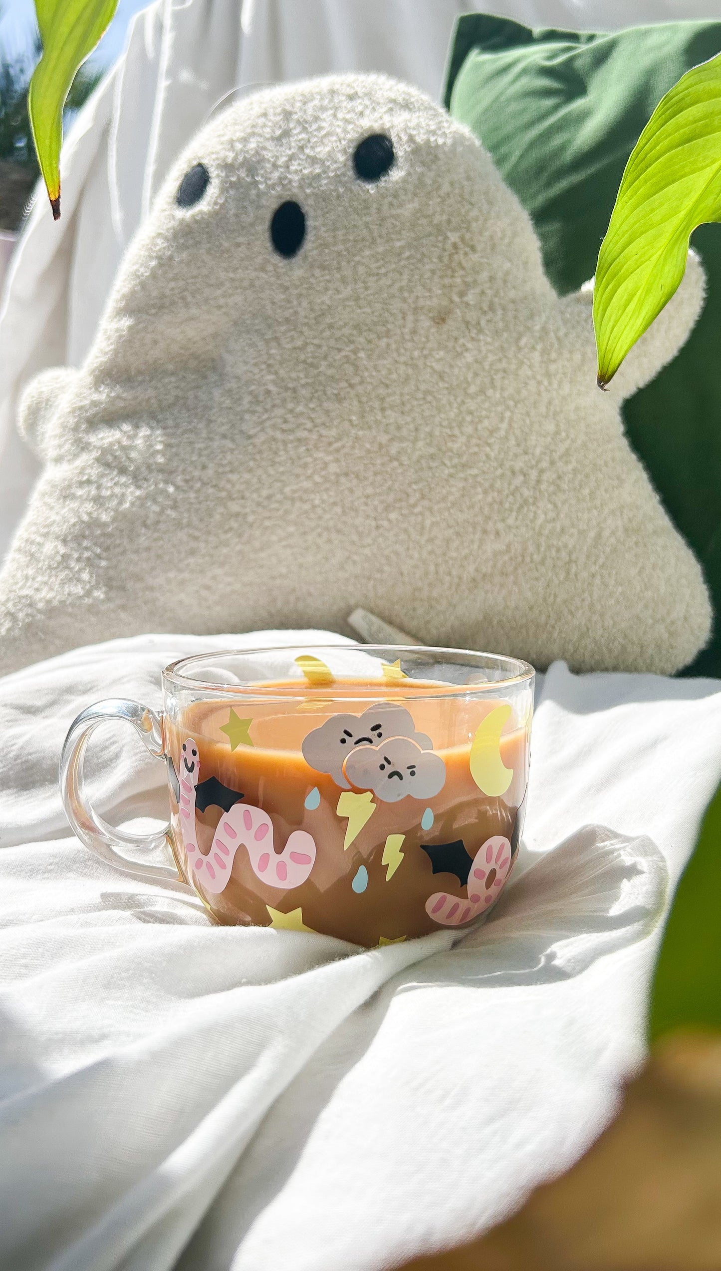Worm Bat Glass Mug