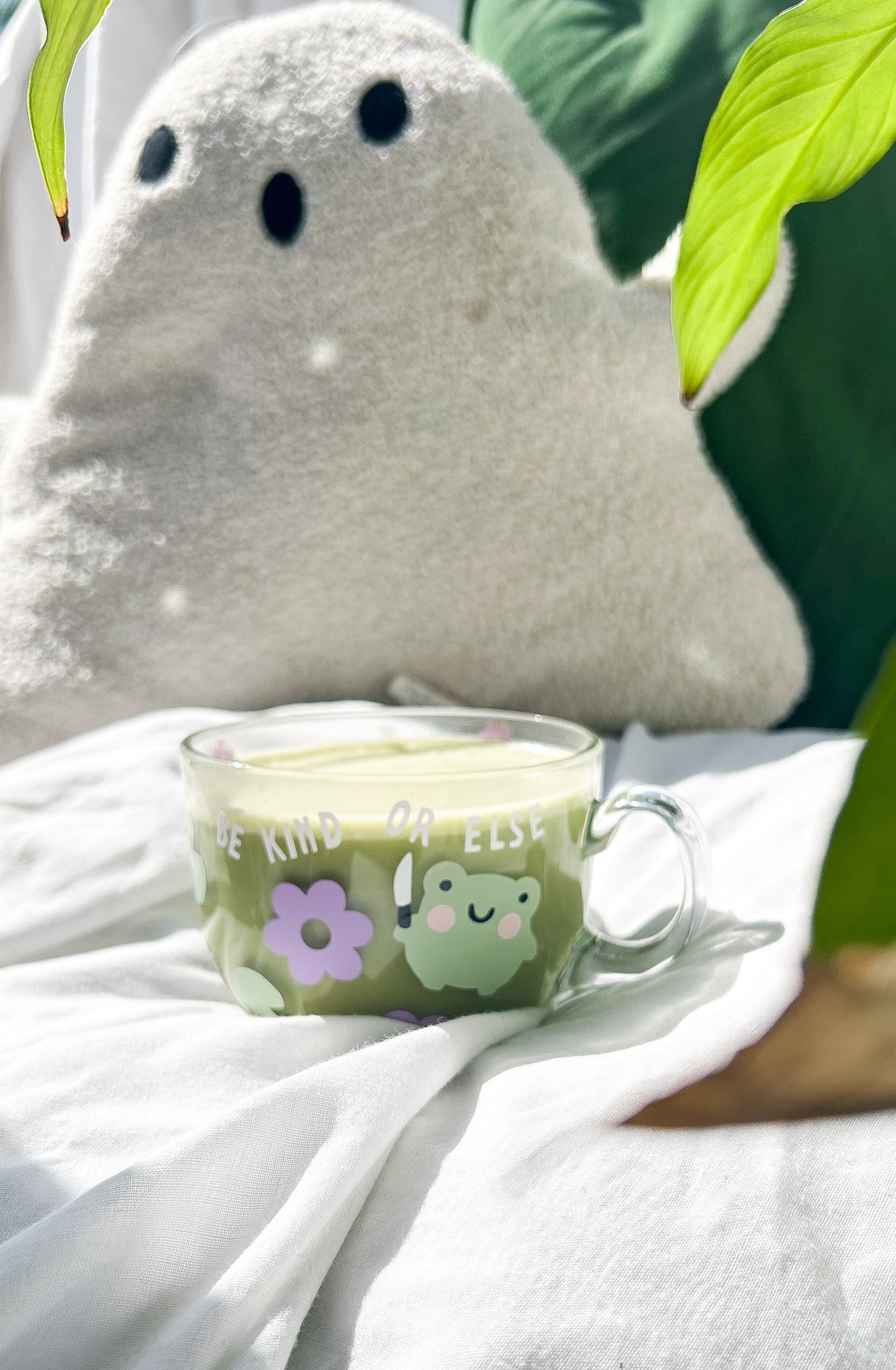 Be Kind or Else Frog Glass Mug