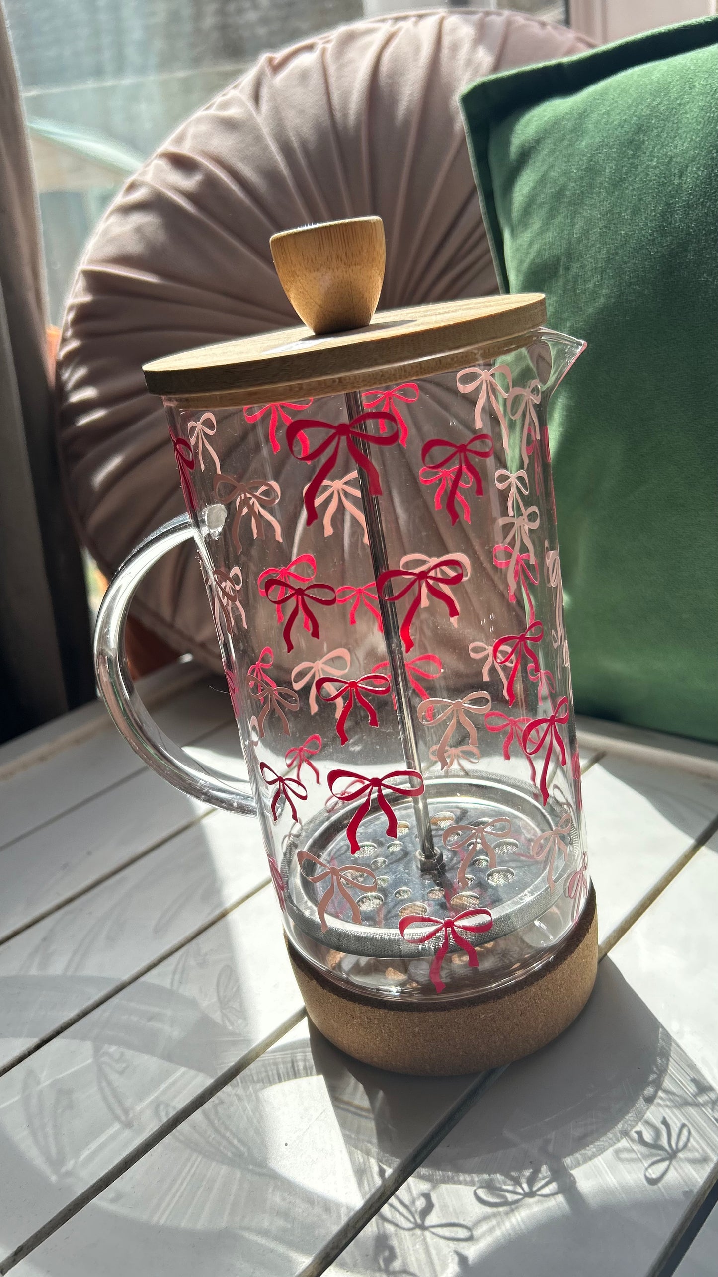 Pink Bow Cafetière