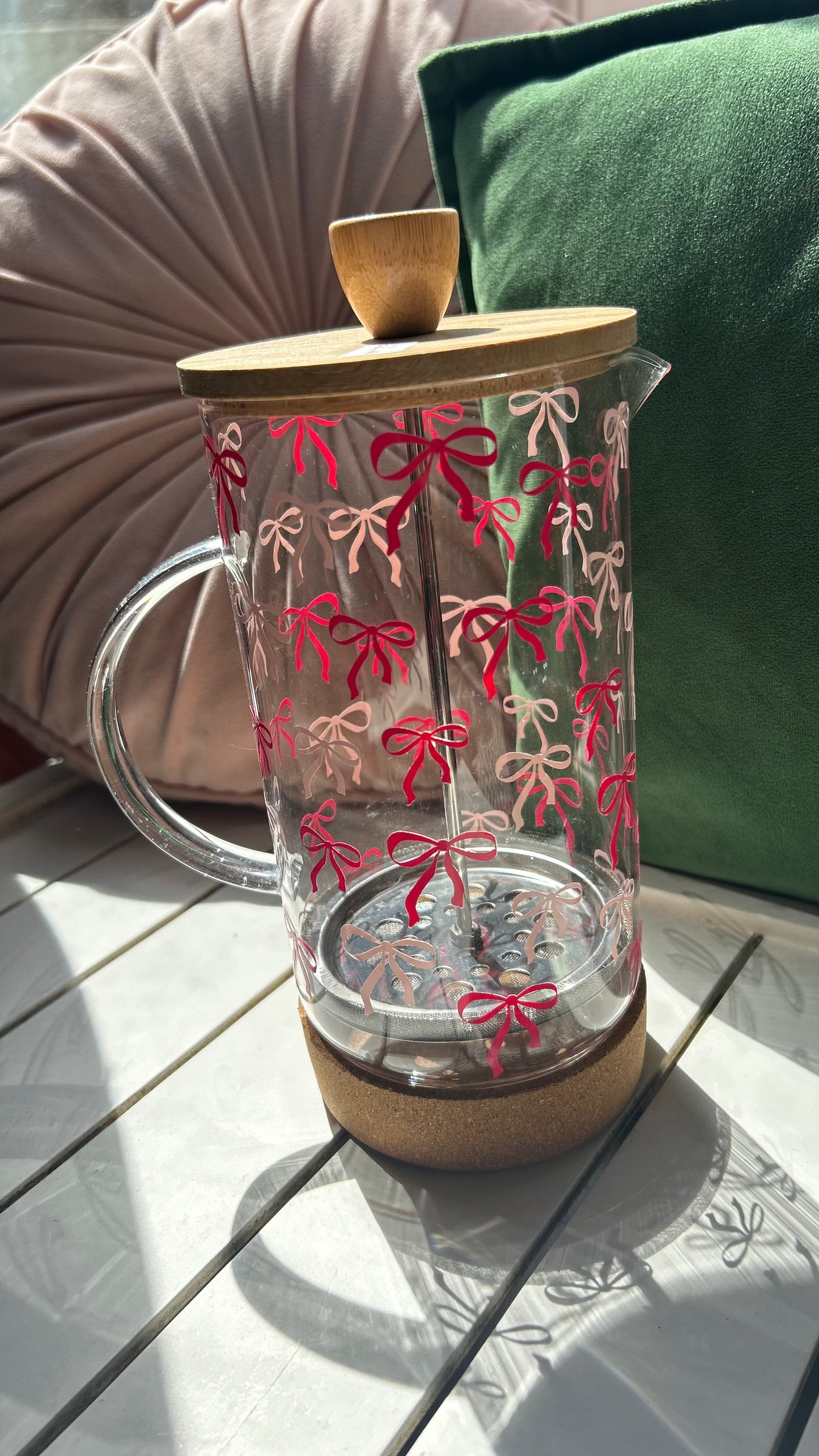 Pink Bow Cafetière