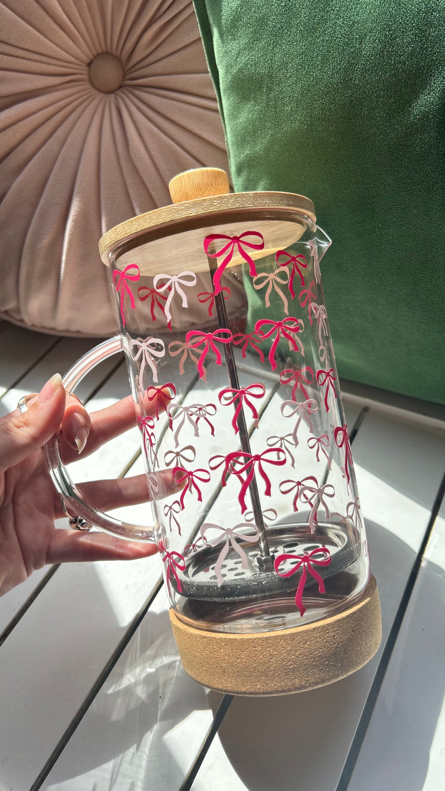 Pink Bow Cafetière