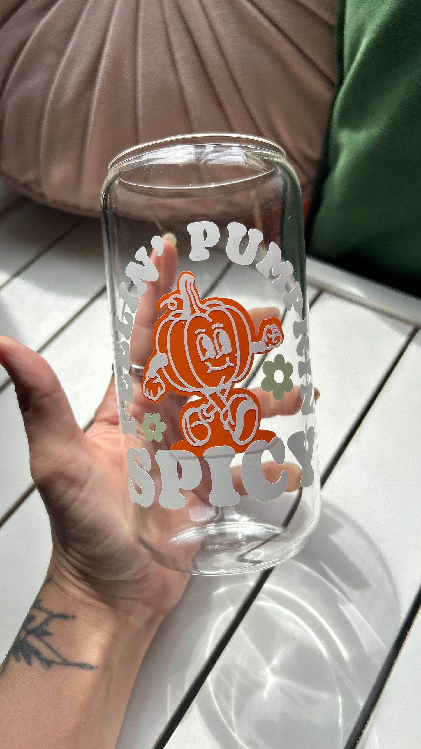Feeling Pumpkin Spicy Glass Can