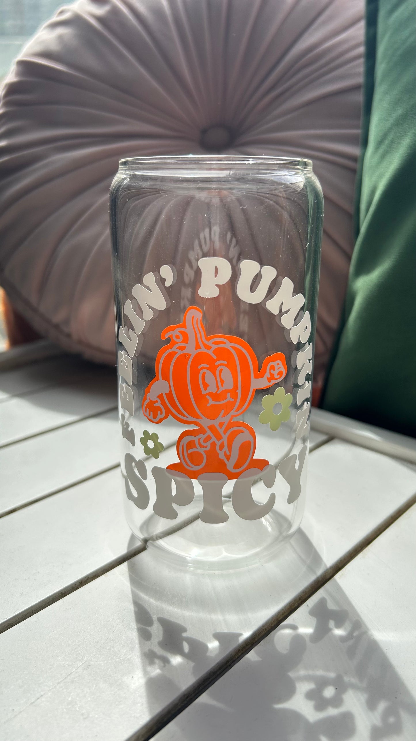 Feeling Pumpkin Spicy Glass Can