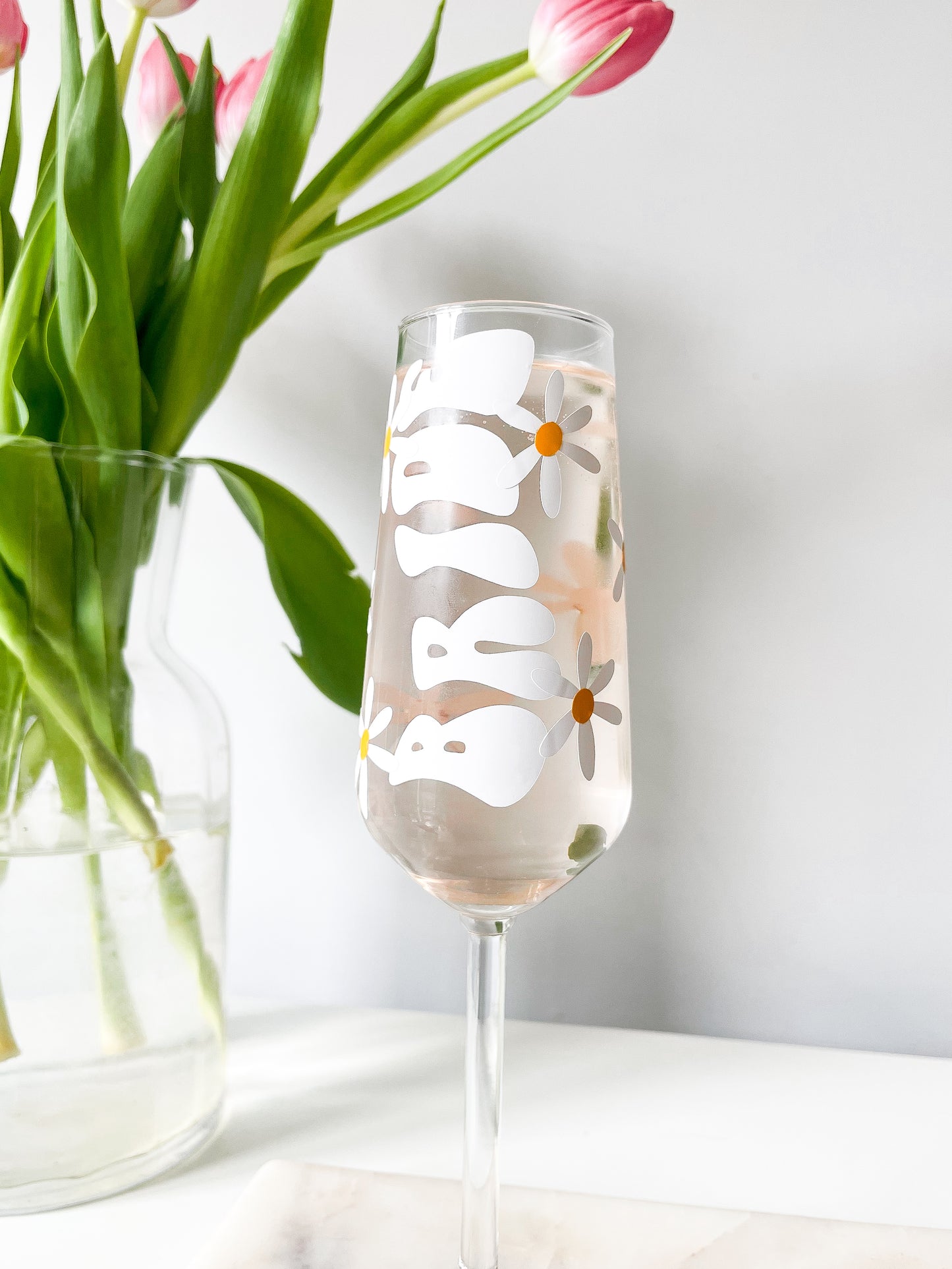 Personalised Daisy Prosecco Glass