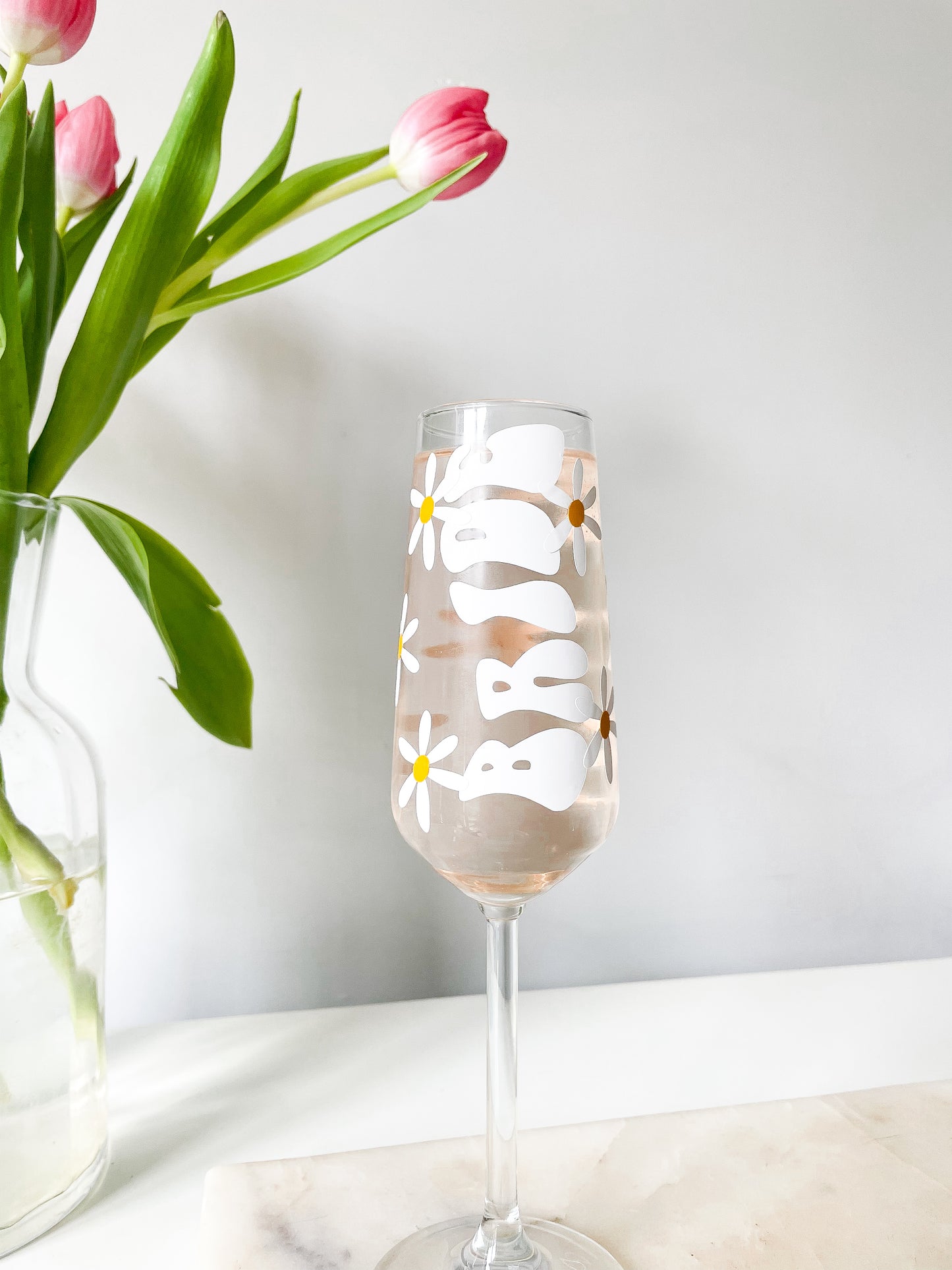 Personalised Daisy Prosecco Glass