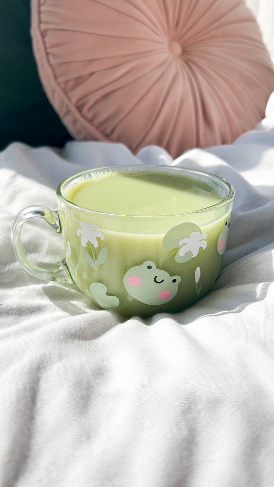 Frog Lilypad Glass Mug