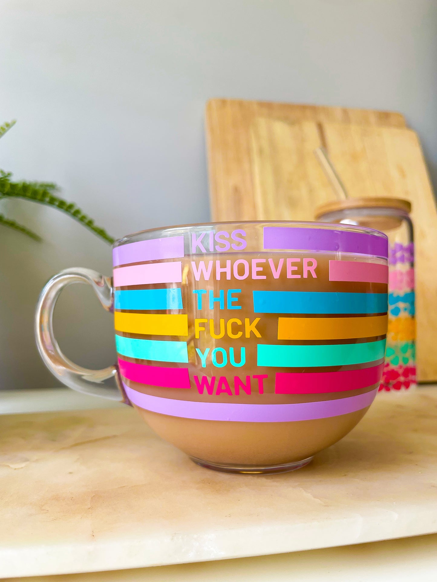 Kiss Whoever You Want Pride Mug Design