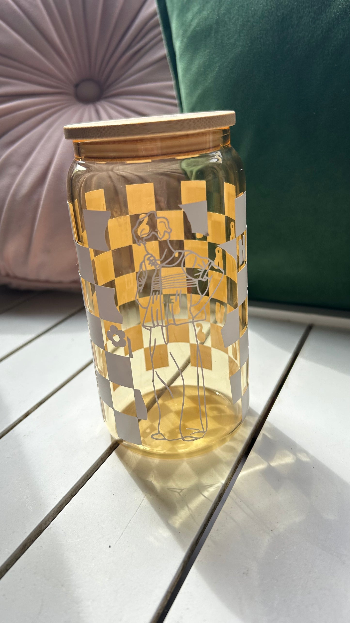Yellow Harry Styles Glass Can