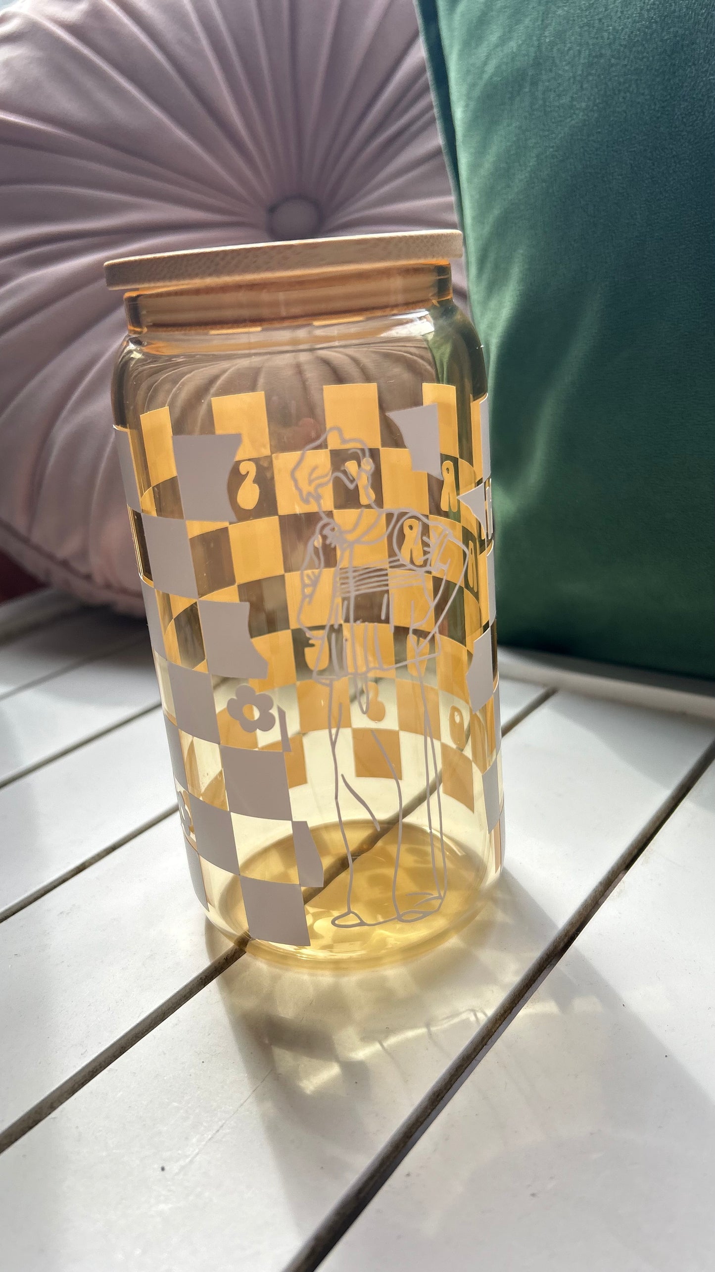 Yellow Harry Styles Glass Can
