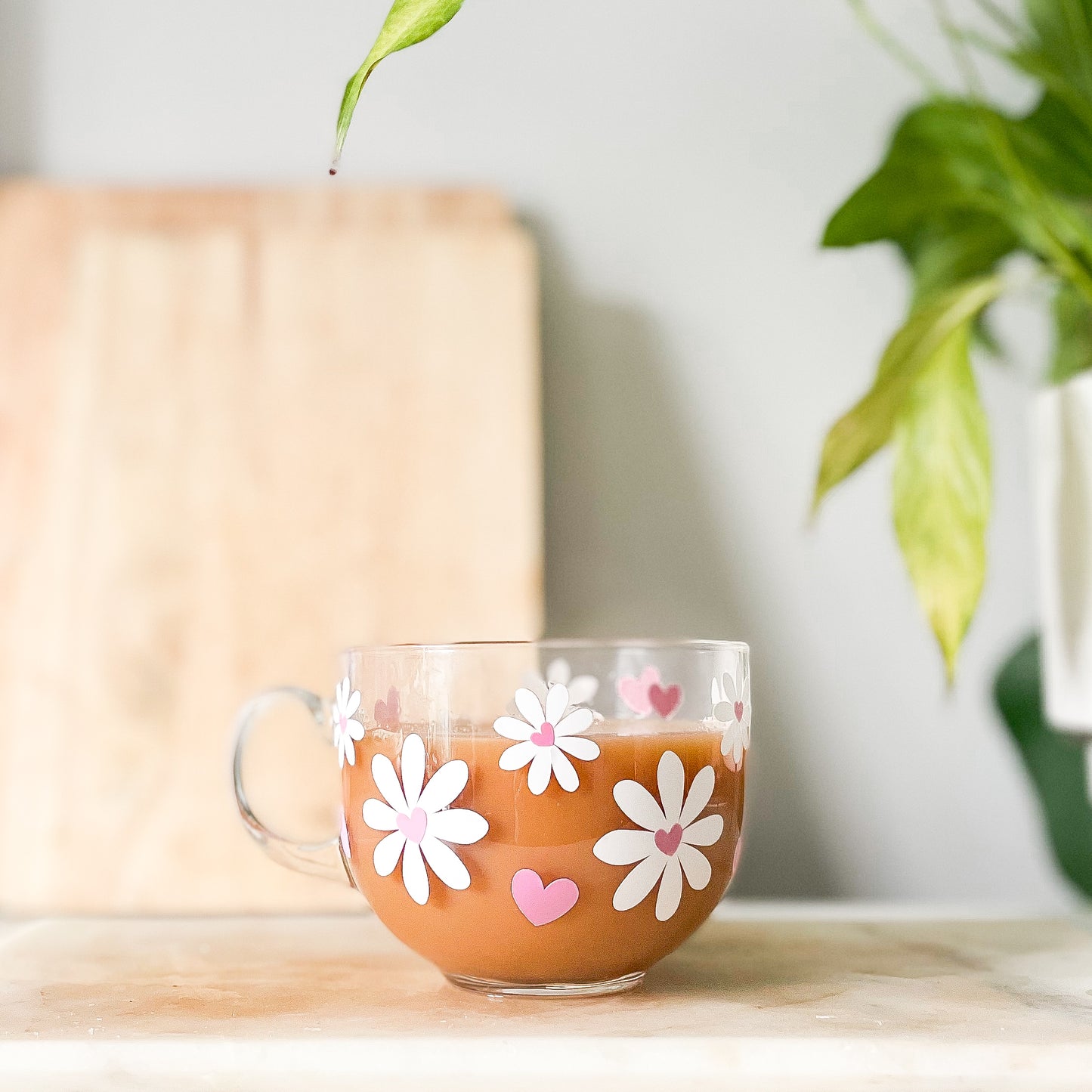 Limited Edition Pink Valentines Daisy Heart Mug