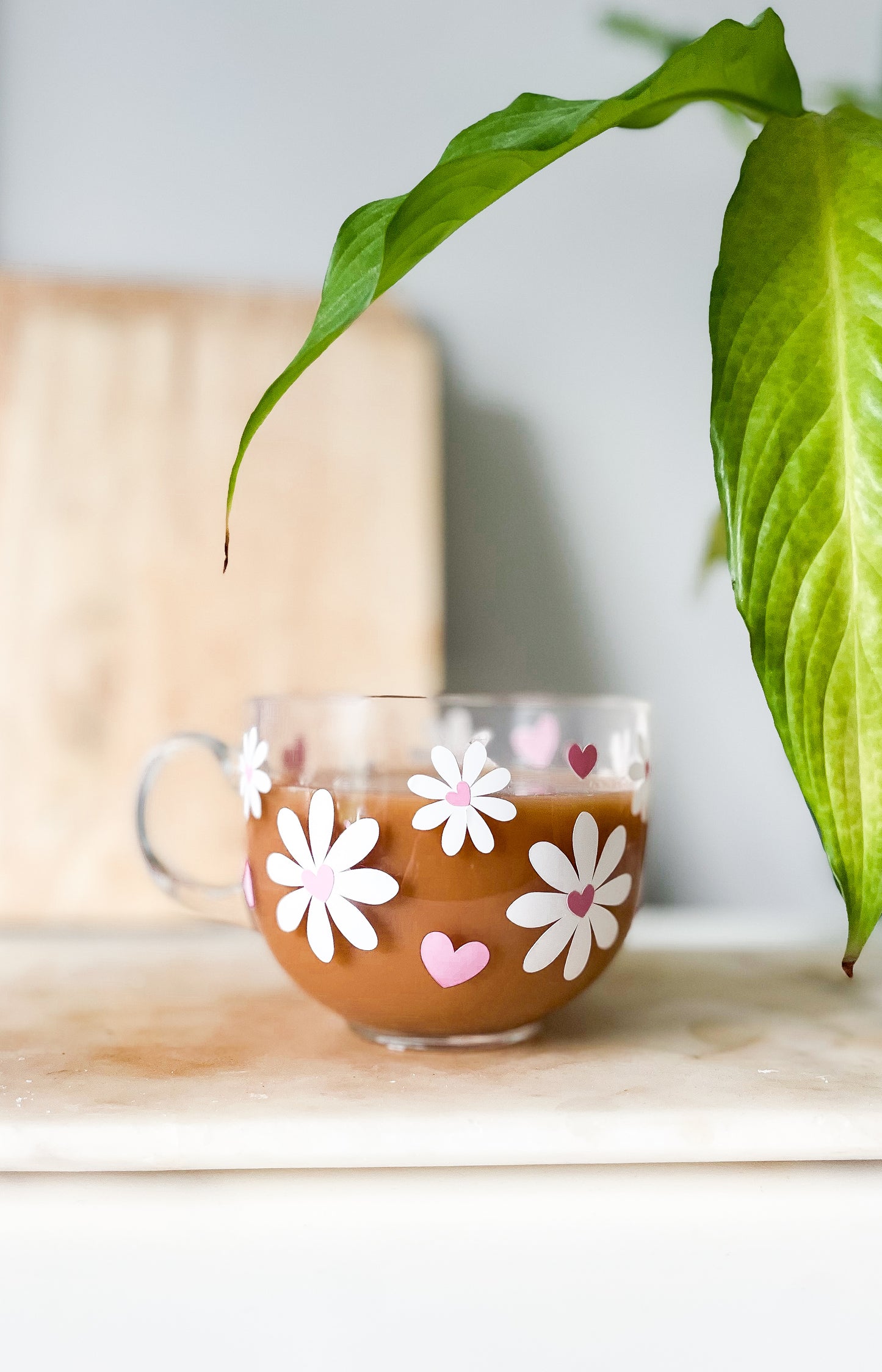 Limited Edition Pink Valentines Daisy Heart Mug