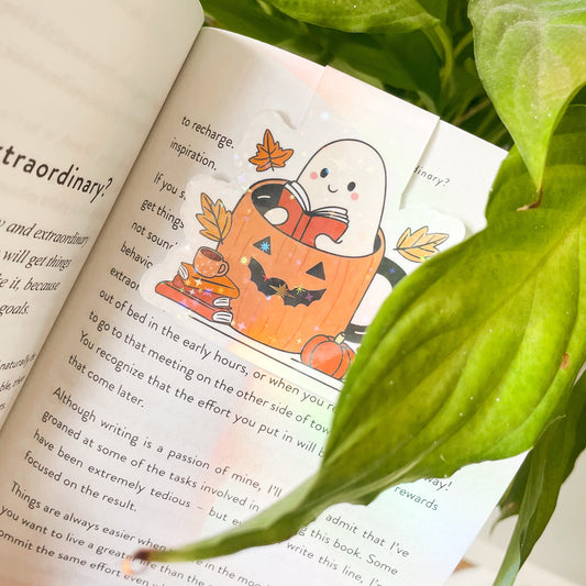 Ghost in Pumpkin Magnetic Bookmark
