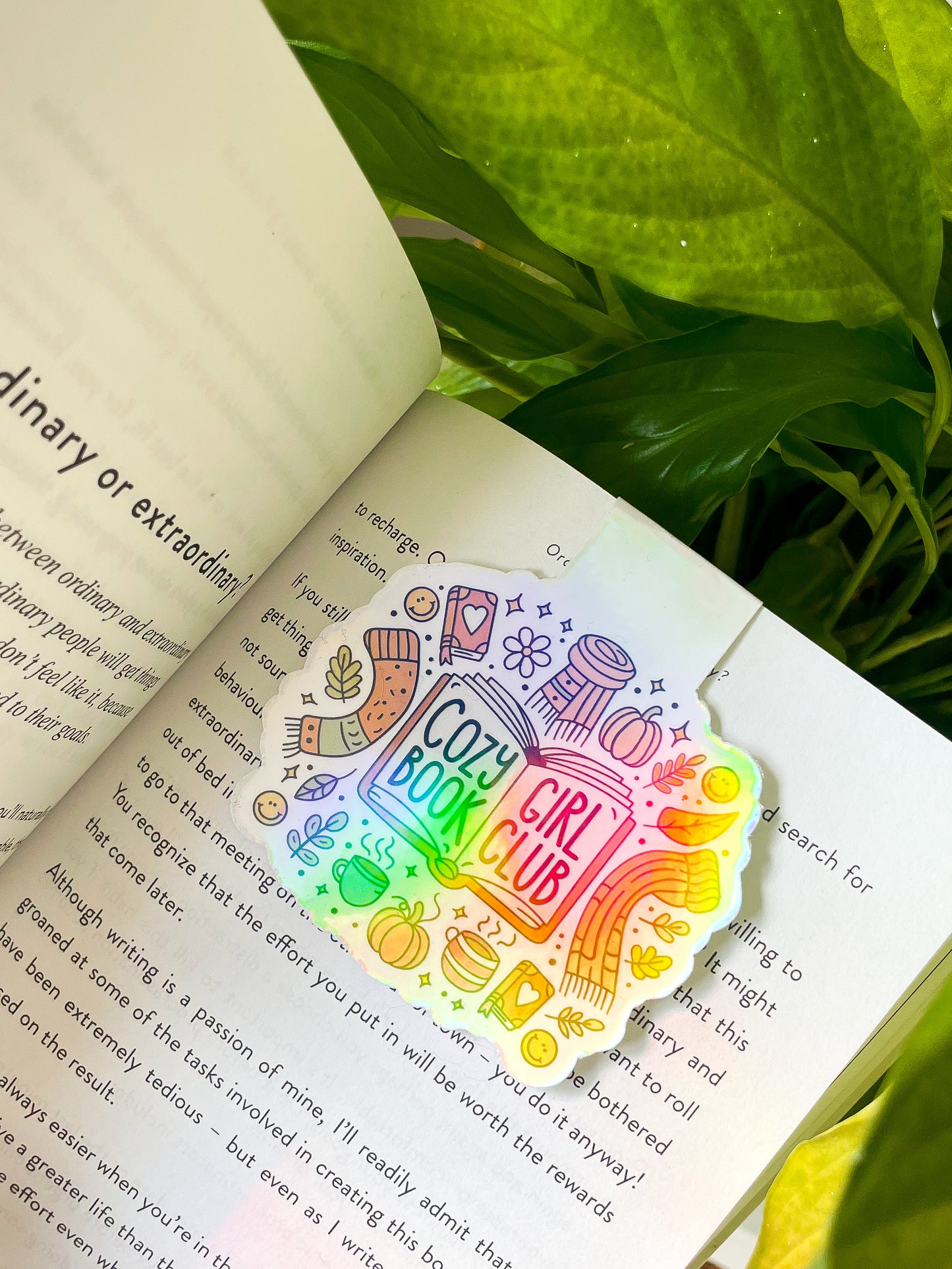 Cozy Girl Book Club Magnetic Bookmark