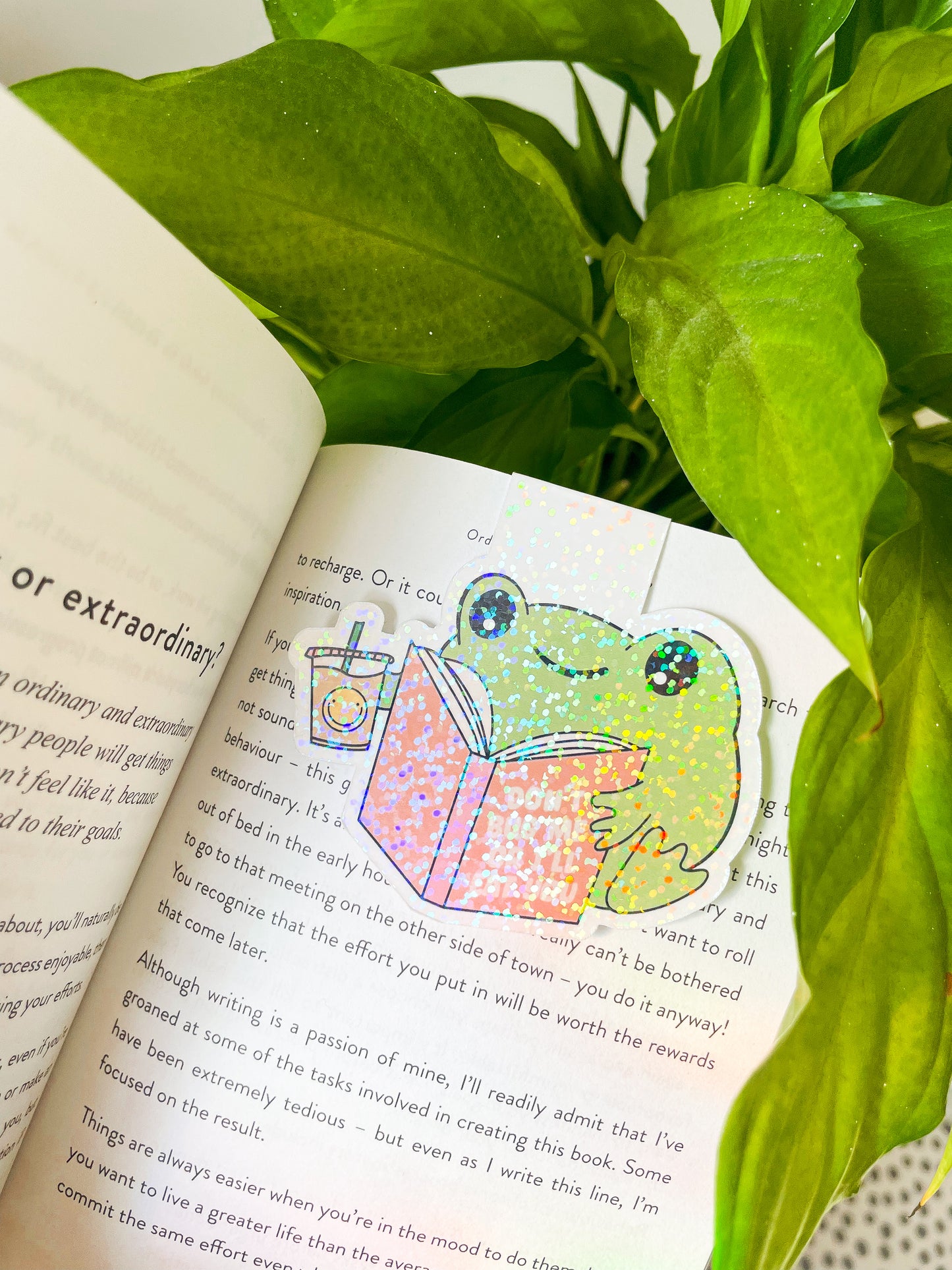 Grumpy Frog Magnetic Bookmark