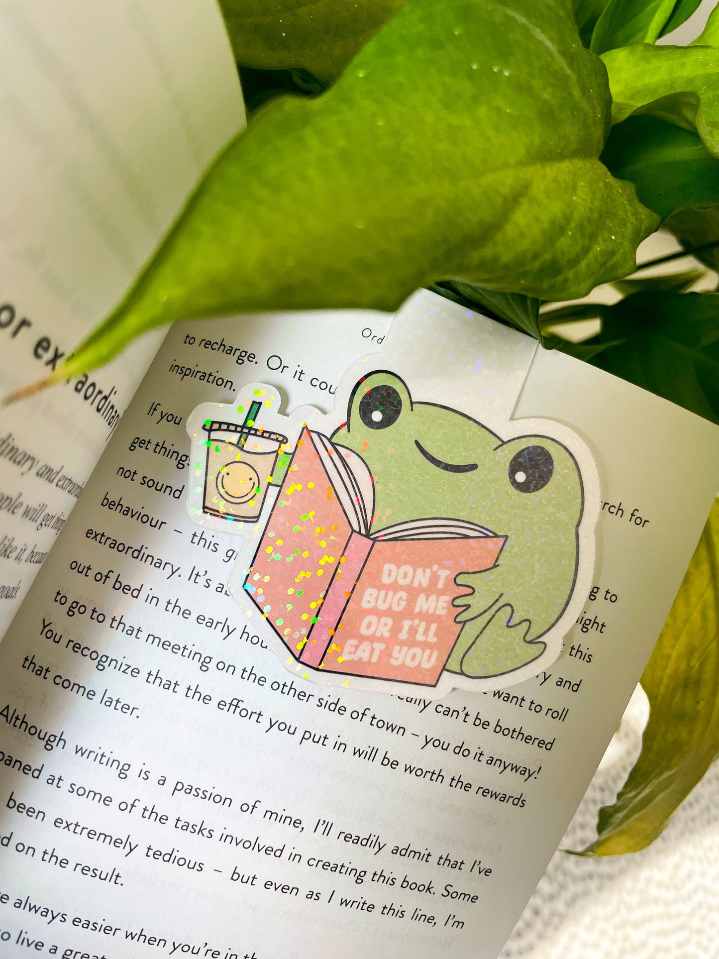 Grumpy Frog Magnetic Bookmark