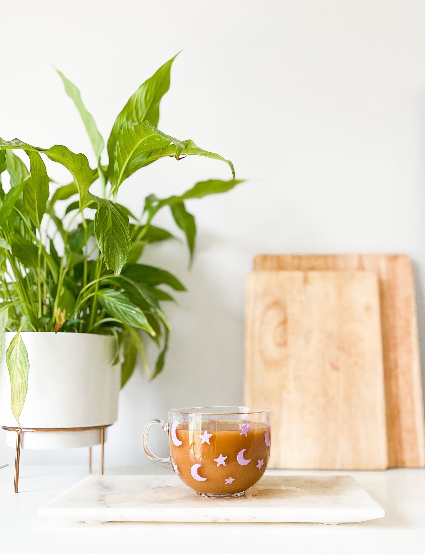 Jumbo Moon and Stars Glass Mug