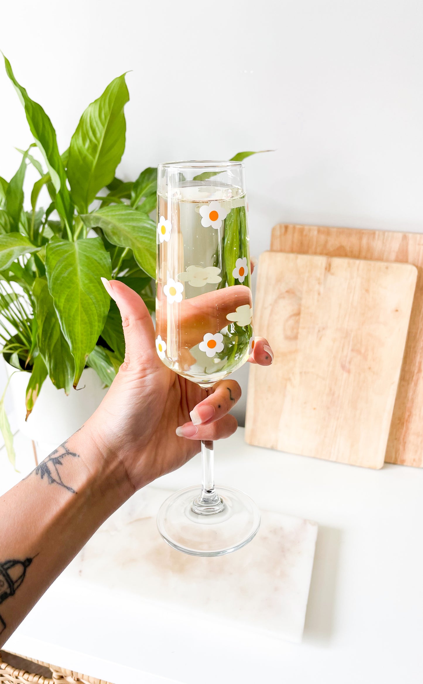 Small flower Prosecco Glass