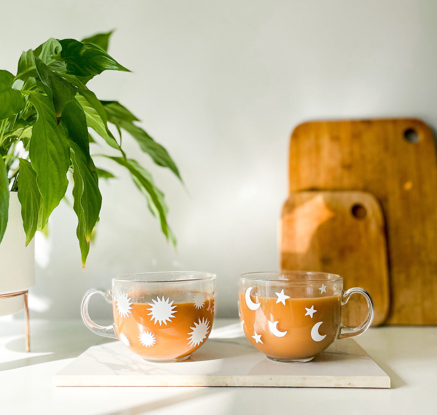 Jumbo Moon and Stars Glass Mug