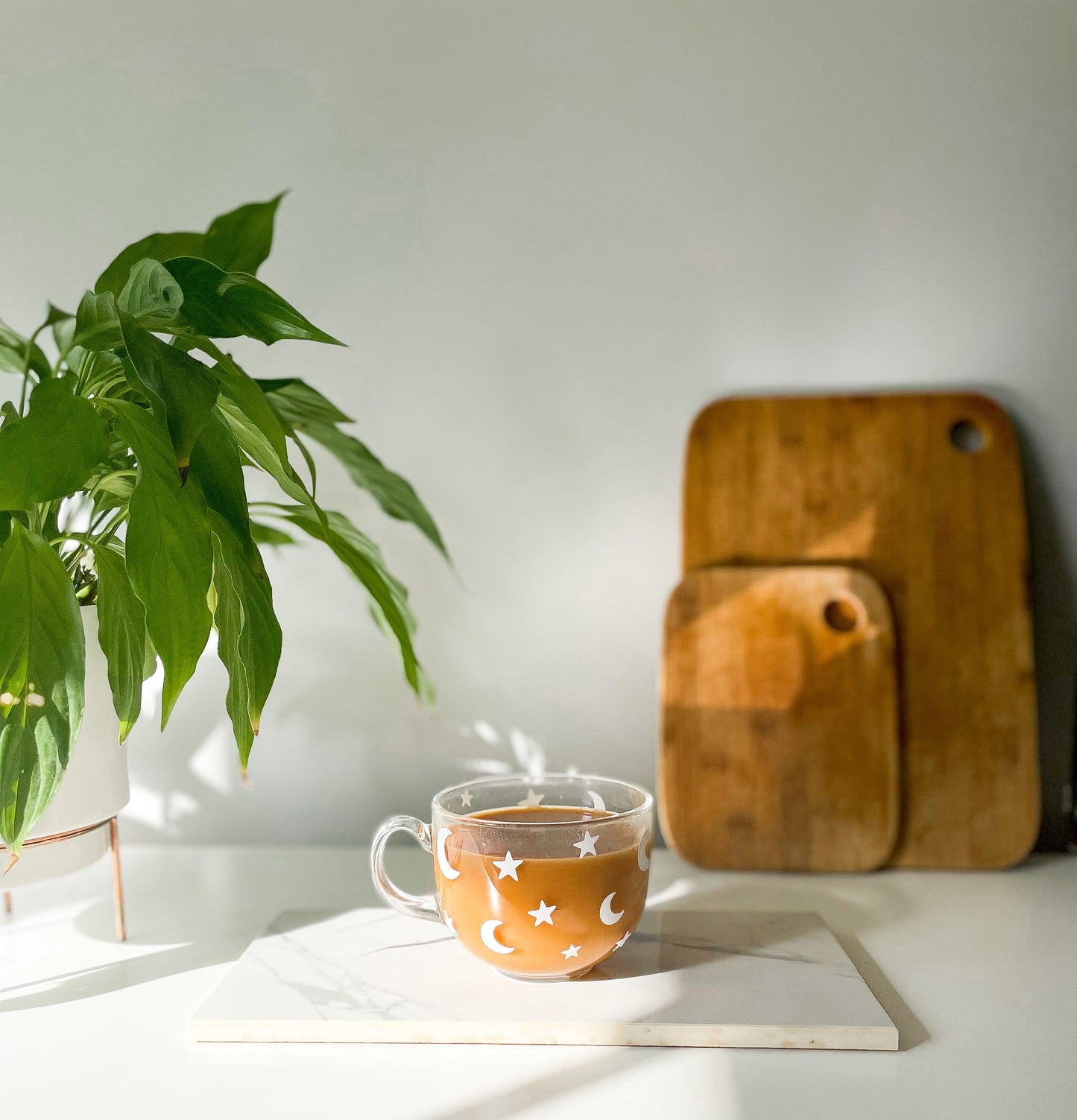 Jumbo Moon and Stars Glass Mug