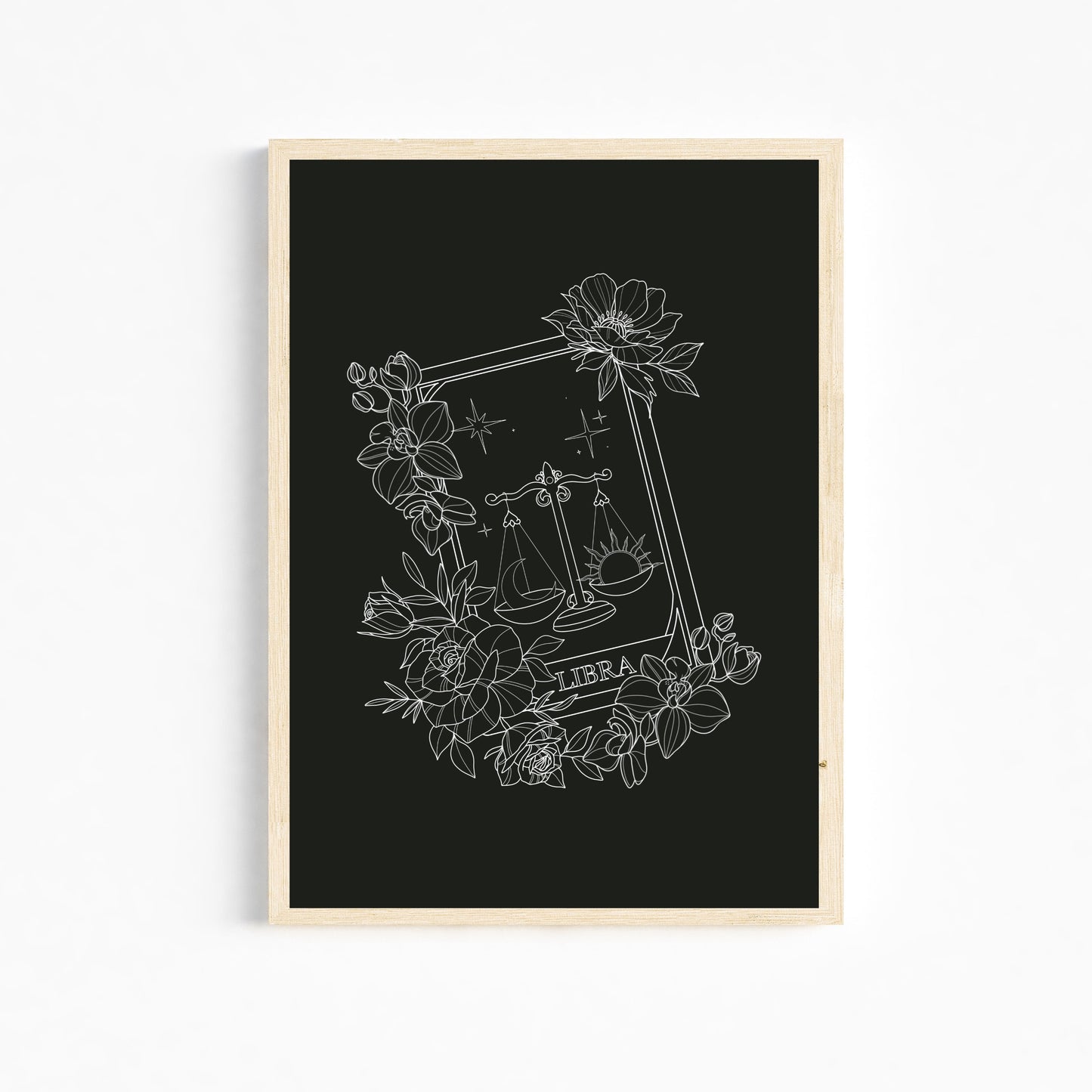 Libra Zodiac Tarot Card Print